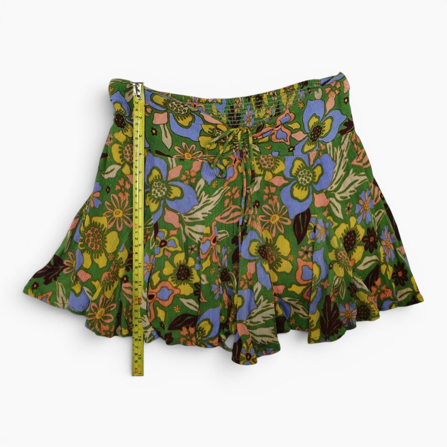 SKORT VERDE CON ESTAMPADO FLORAL | FREE PEOPLE | TALLA S