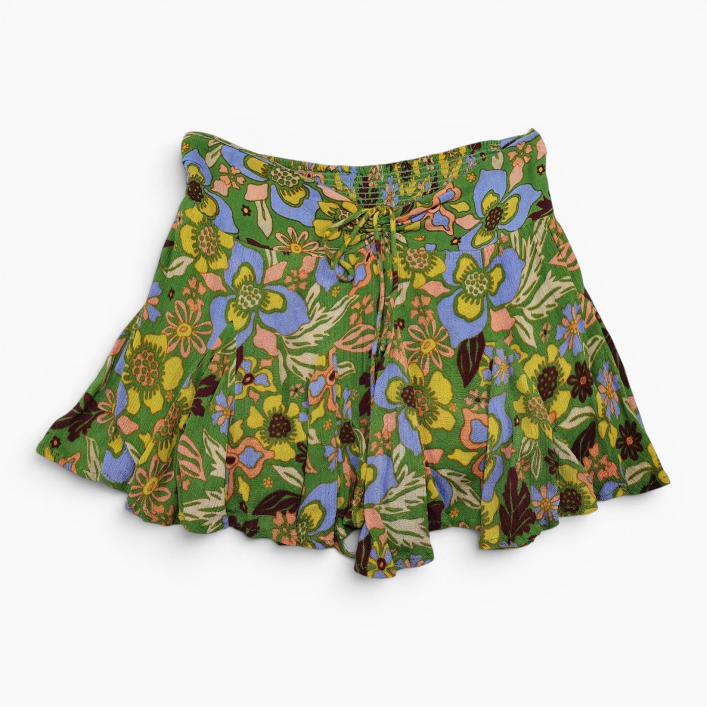 SKORT VERDE CON ESTAMPADO FLORAL | FREE PEOPLE | TALLA S