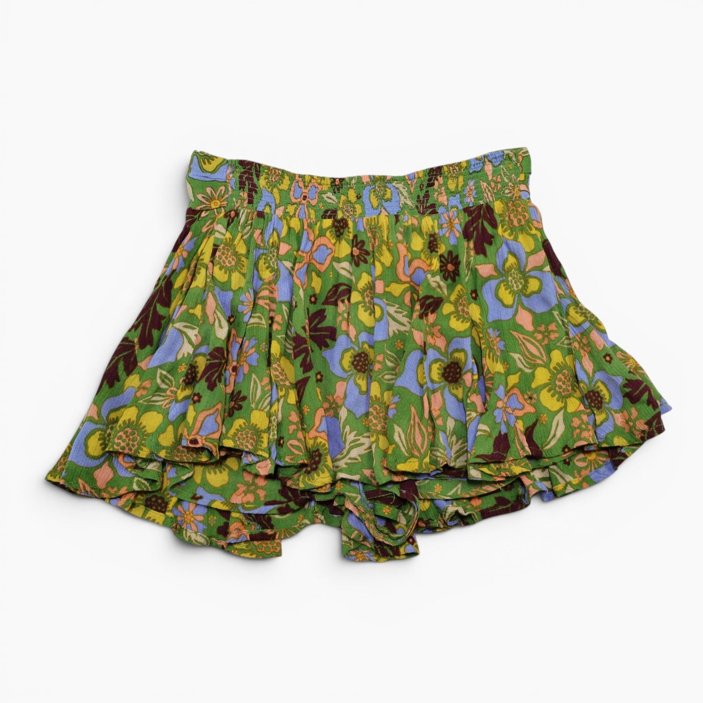 SKORT VERDE CON ESTAMPADO FLORAL | FREE PEOPLE | TALLA S