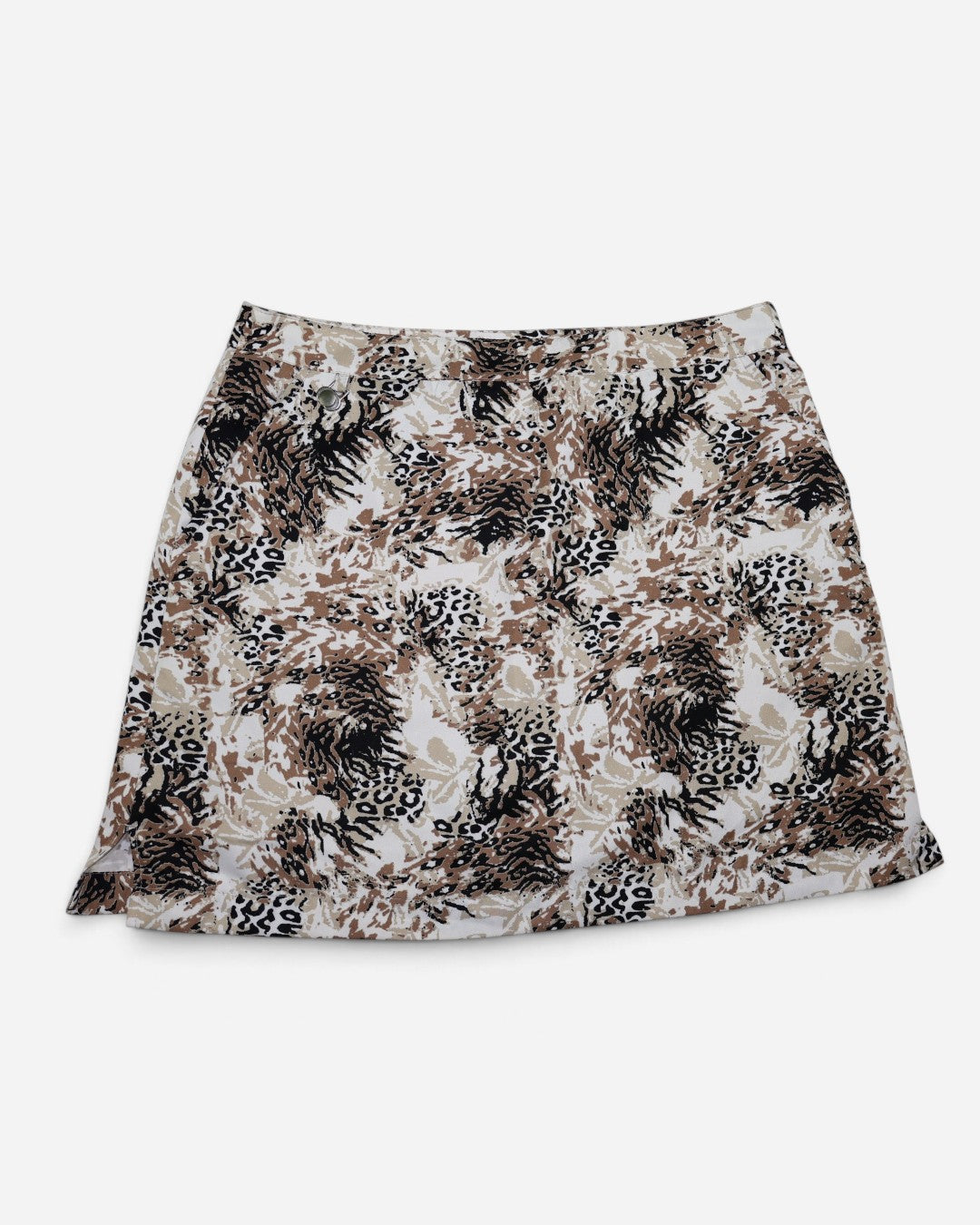 Falda short de golf con estampado animal para mujer, marca Allyson Whitmore, talla 14, ropa de segunda mano en República Dominicana