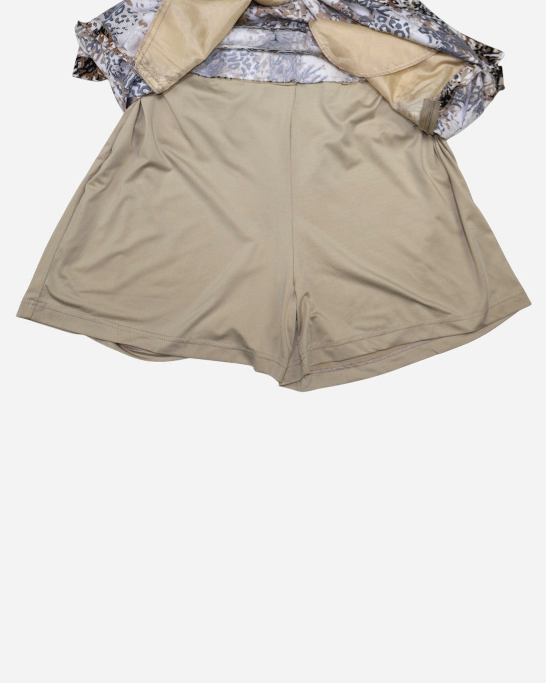 Falda short de golf con estampado animal para mujer, marca Allyson Whitmore, talla 14, ropa de segunda mano en República Dominicana