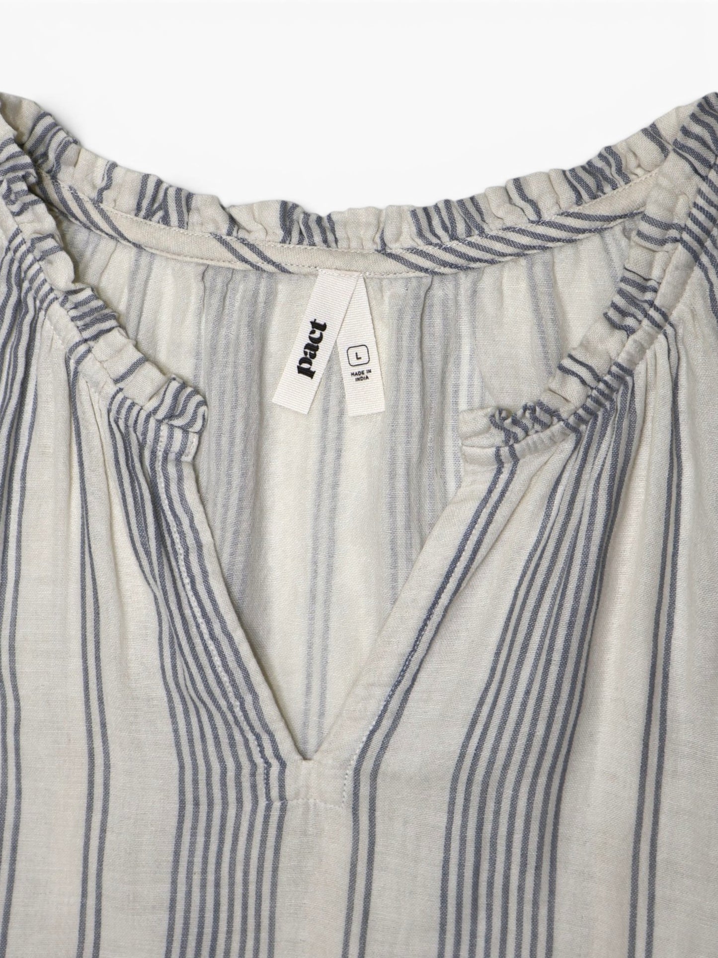 TOP SIN MANGAS CON RAYAS VERTICALES | PACT | TALLA L