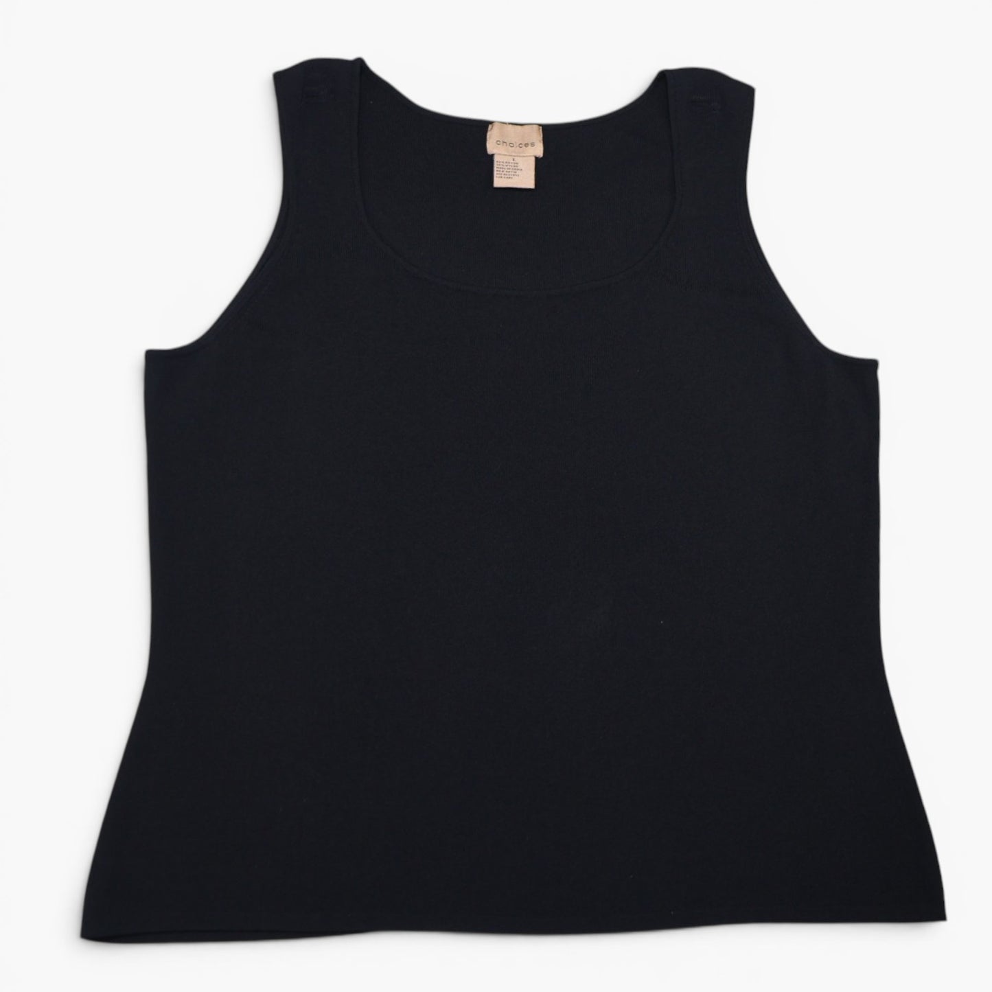 TOP NEGRO SIN MANGAS | CHOICES | TALLA L