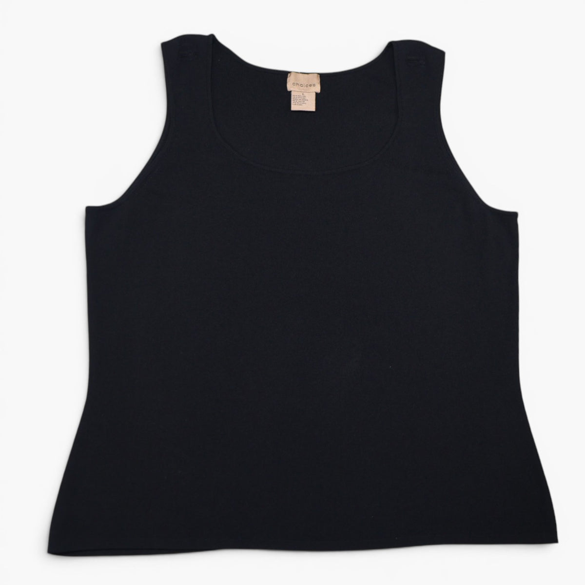 TOP NEGRO SIN MANGAS | CHOICES | TALLA L