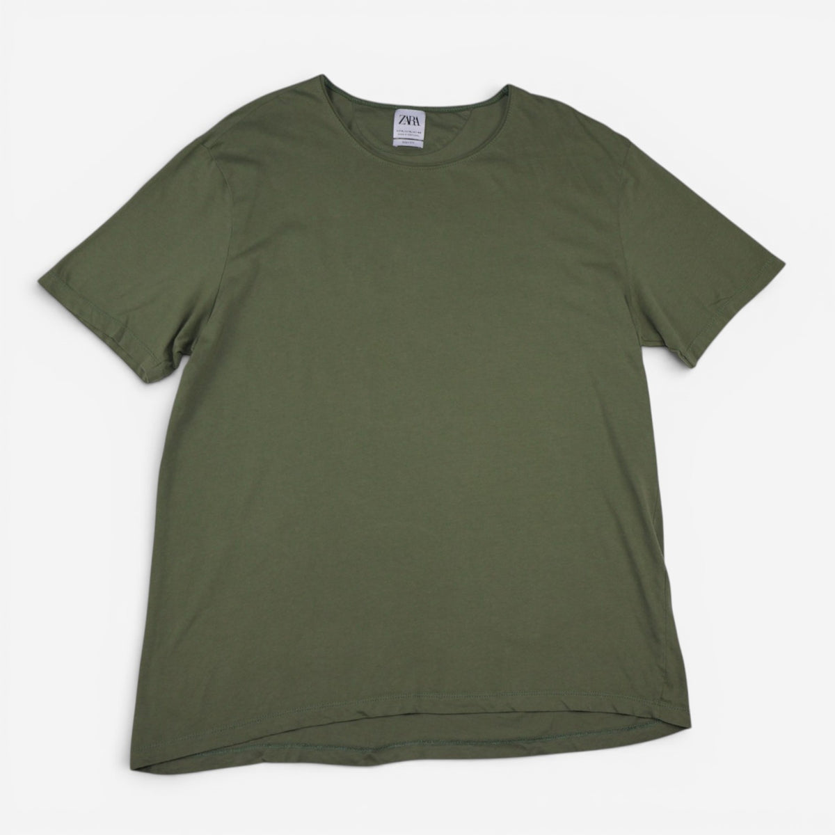 T-SHIRT VERDE OLIVO EASY FIT | ZARA | TALLA XL