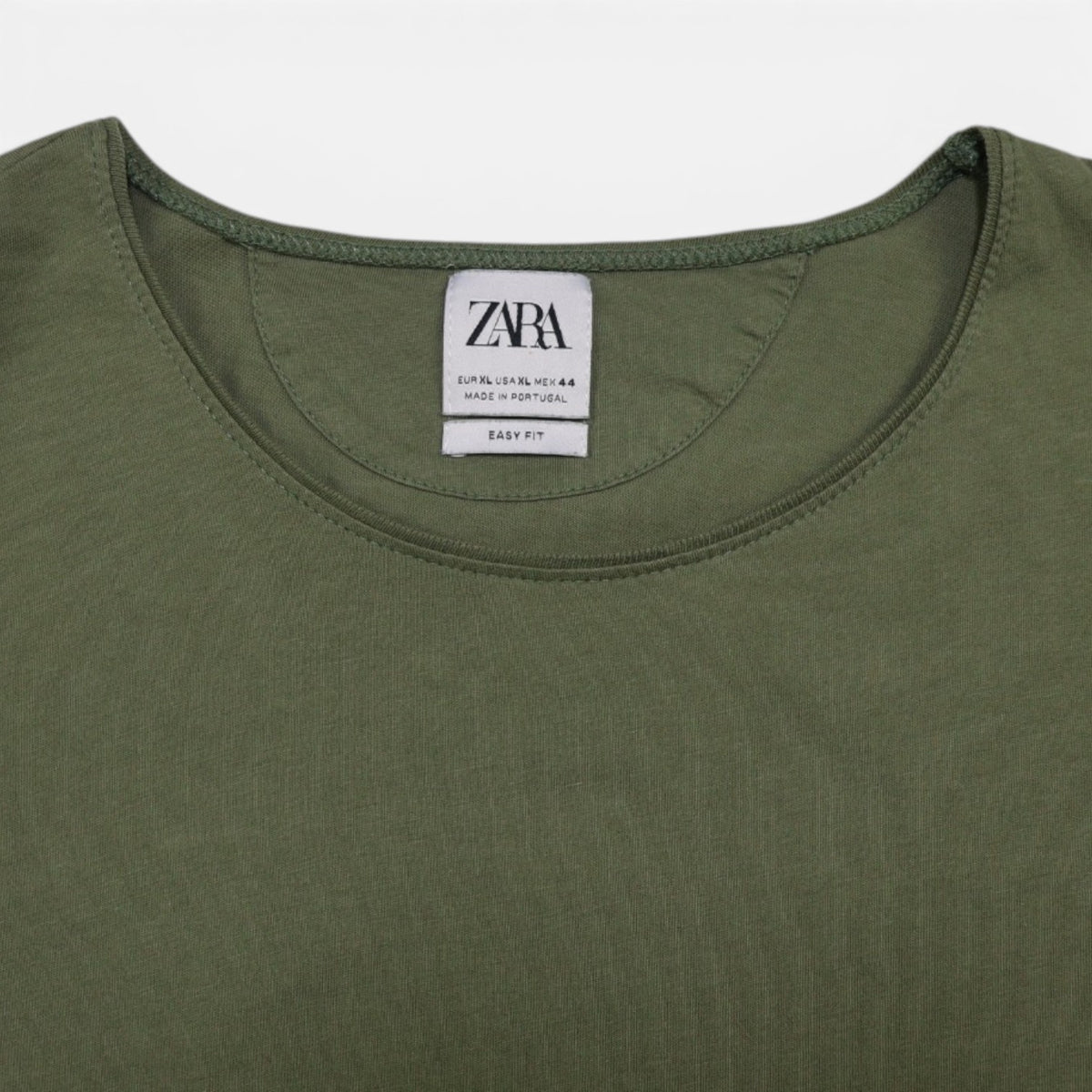 T-SHIRT VERDE OLIVO EASY FIT | ZARA | TALLA XL