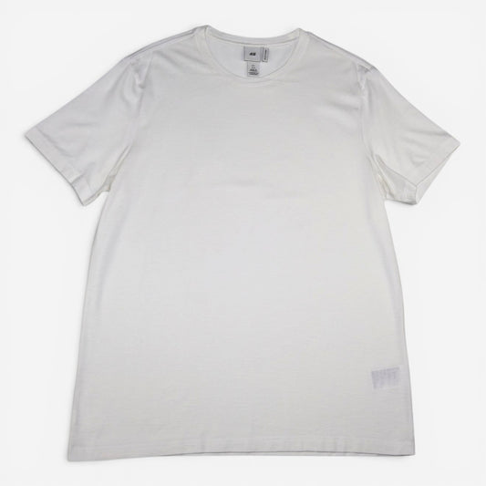 CAMISETA BÁSICA BLANCA DE HOMBRE | H&M | TALLA L