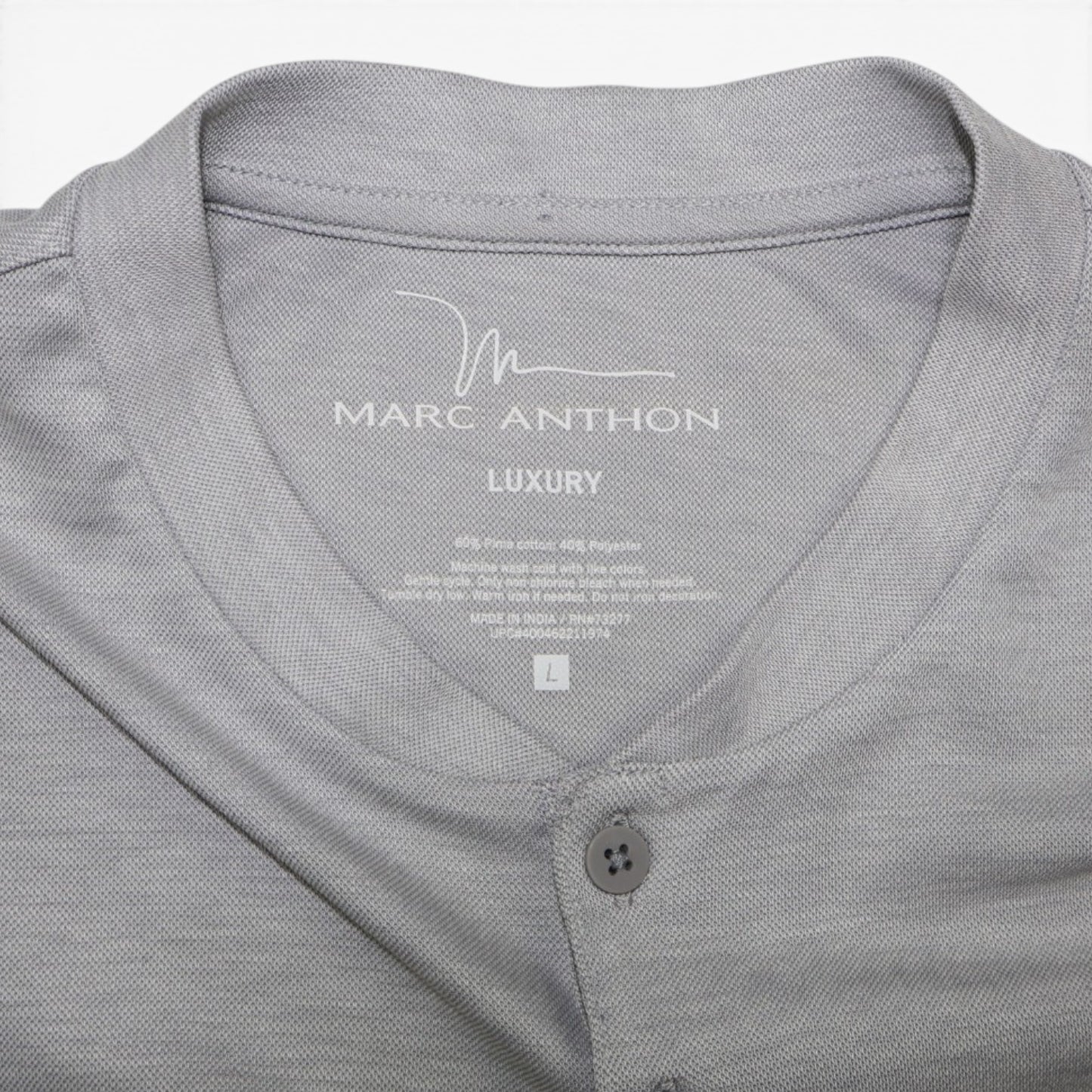T-SHIRT HENLEY GRIS | MARC ANTHONY | TALLA L