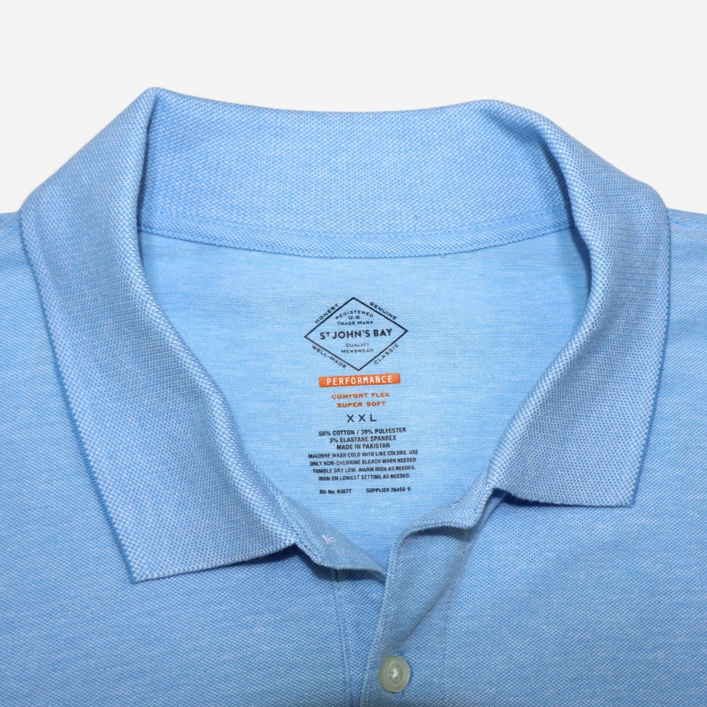 POLO AZUL CLARO DE HOMBRE | ST. JOHN'S BAY | TALLA XXL