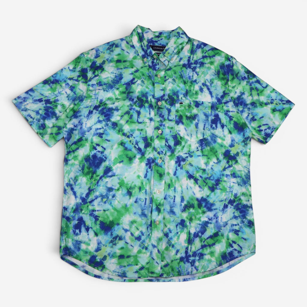 CAMISA MANGA CORTA CON ESTAMPADO TIE-DYE | CROWN & IVY | TALLA S