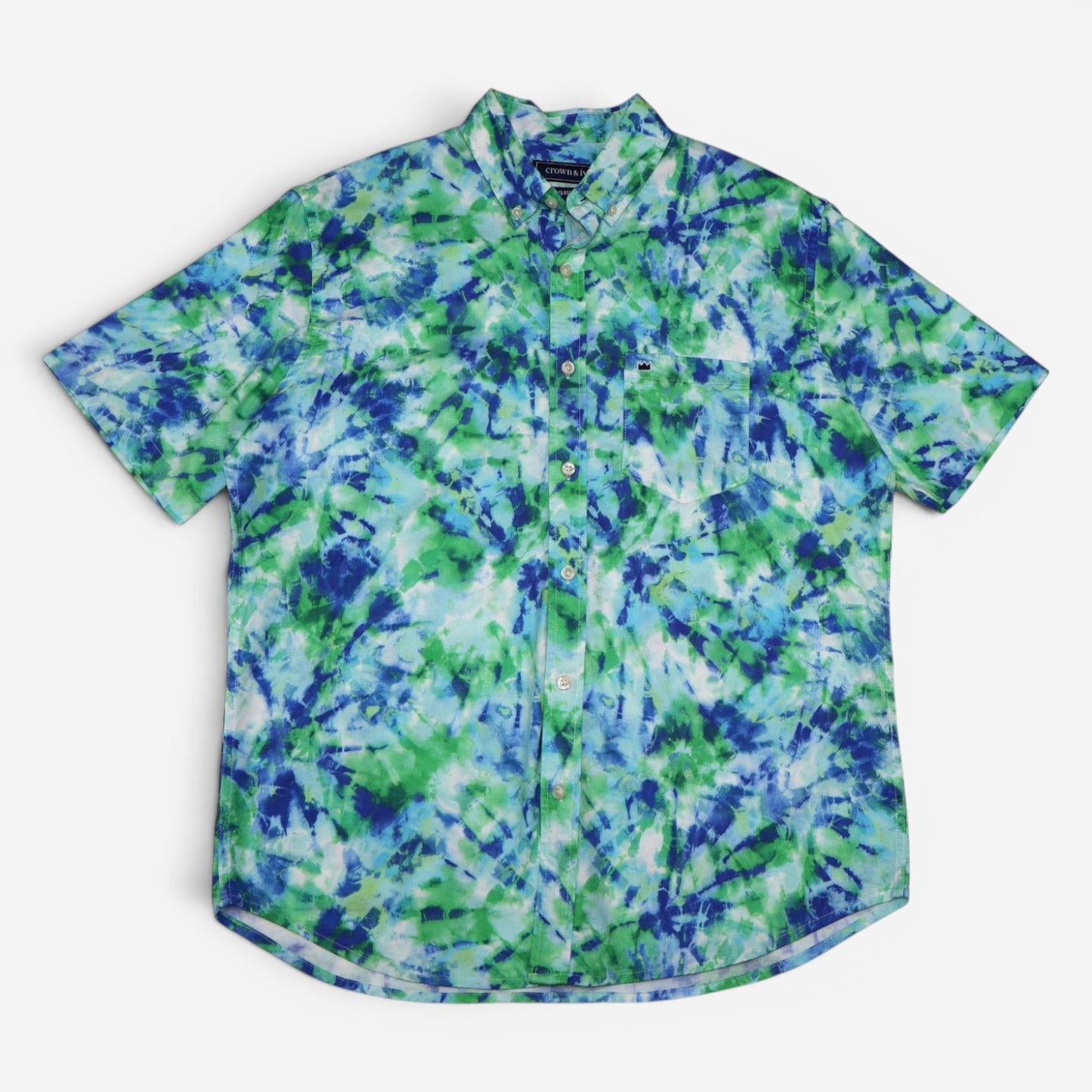 CAMISA MANGA CORTA CON ESTAMPADO TIE-DYE | CROWN & IVY | TALLA S