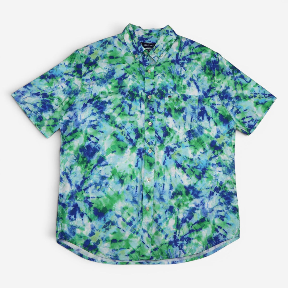 CAMISA MANGA CORTA CON ESTAMPADO TIE-DYE | CROWN & IVY | TALLA S