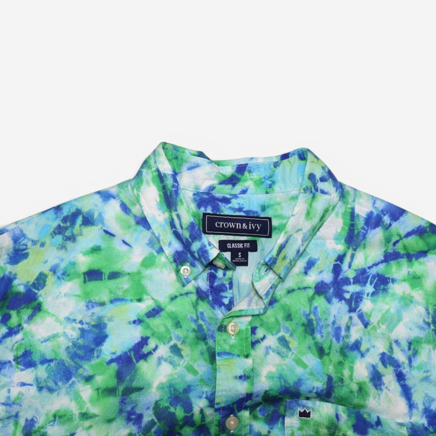 CAMISA MANGA CORTA CON ESTAMPADO TIE-DYE | CROWN & IVY | TALLA S
