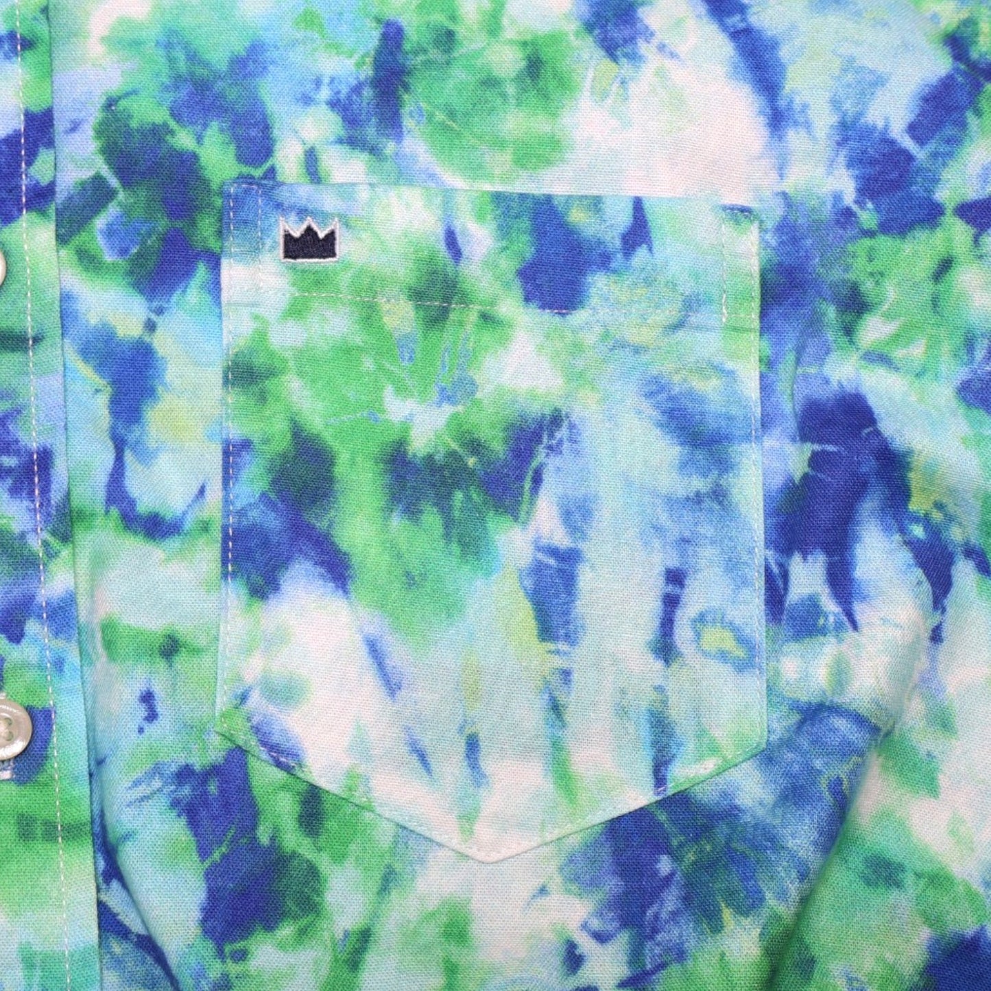 CAMISA MANGA CORTA CON ESTAMPADO TIE-DYE | CROWN & IVY | TALLA S
