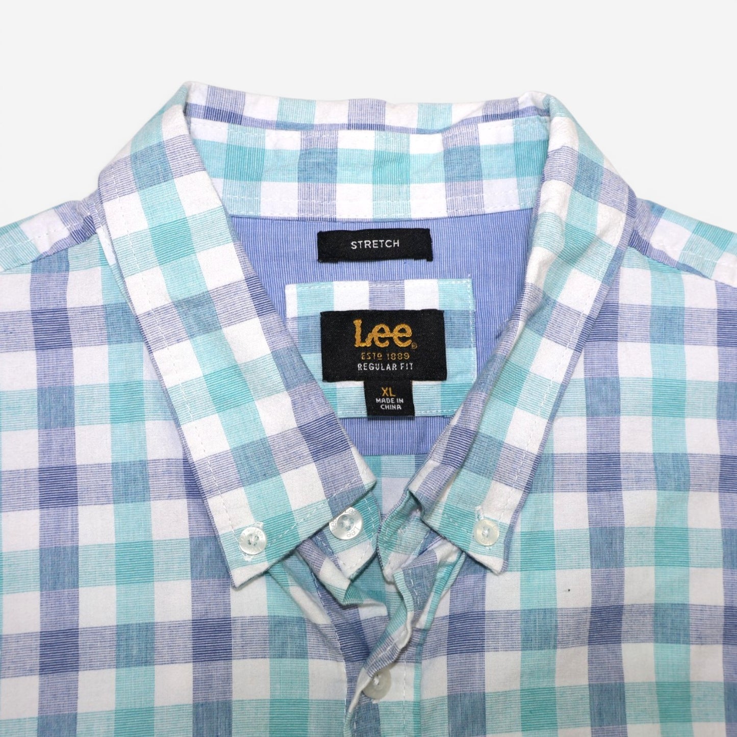 CAMISA MANGA CORTA DE CUADROS | LEE | TALLA XL