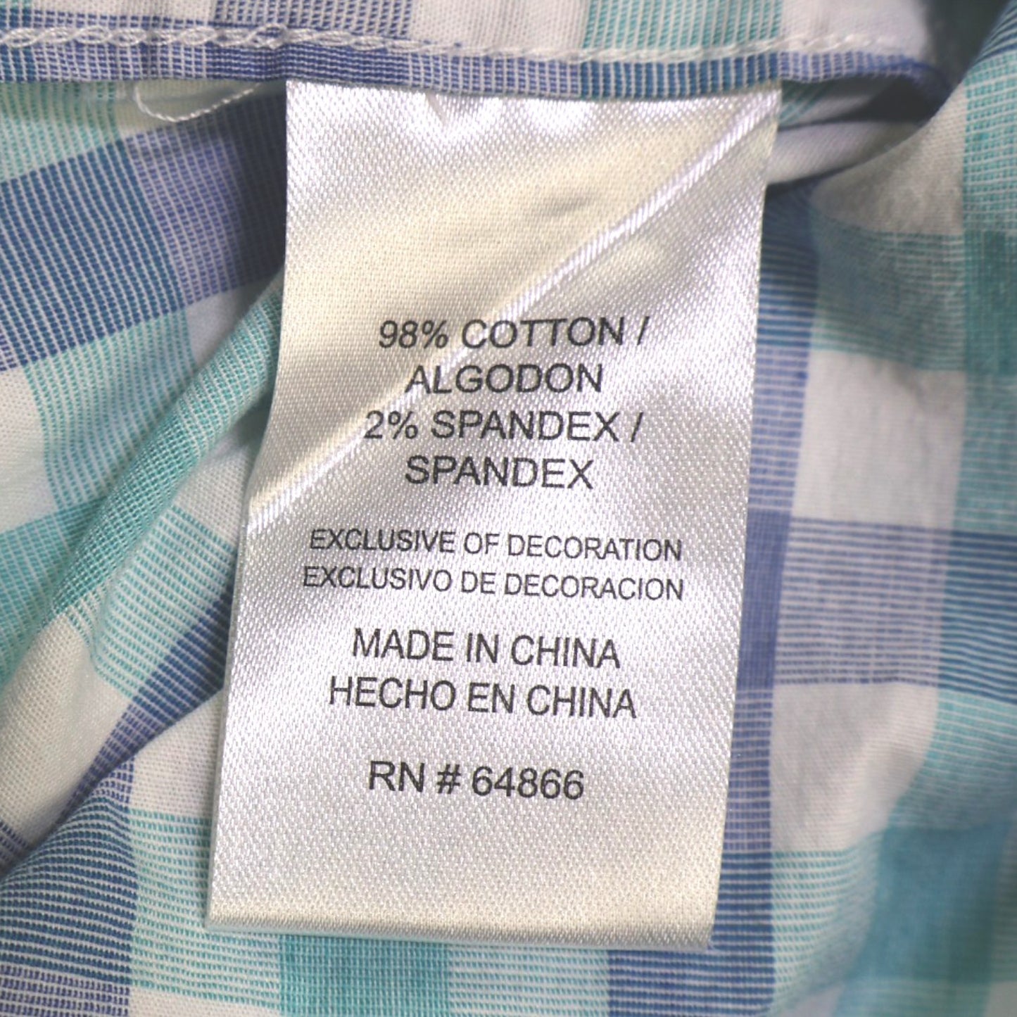 CAMISA MANGA CORTA DE CUADROS | LEE | TALLA XL