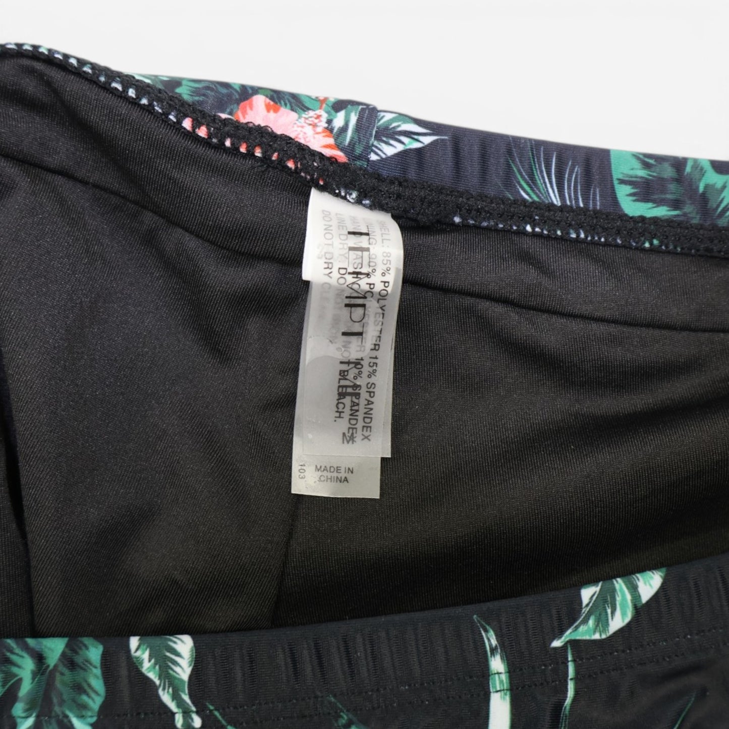 SHORT DE TRAJE DE BAÑO CON ESTAMPADO TROPICAL PARA MUJER | TEMPT ME | TALLA M