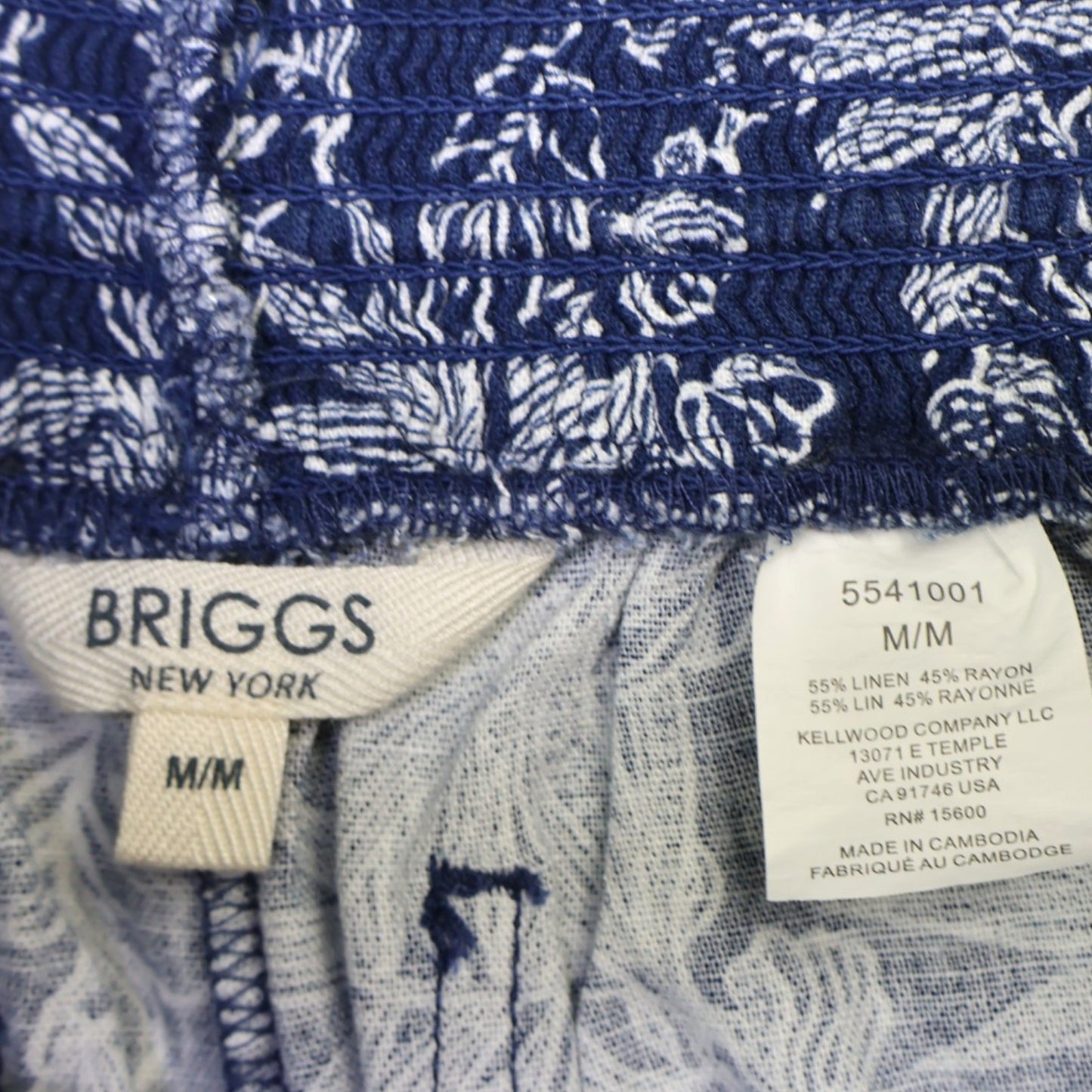 SHORTS DE LINO CON ESTAMPADO TROPICAL | BRIGGS NEW YORK | TALLA M