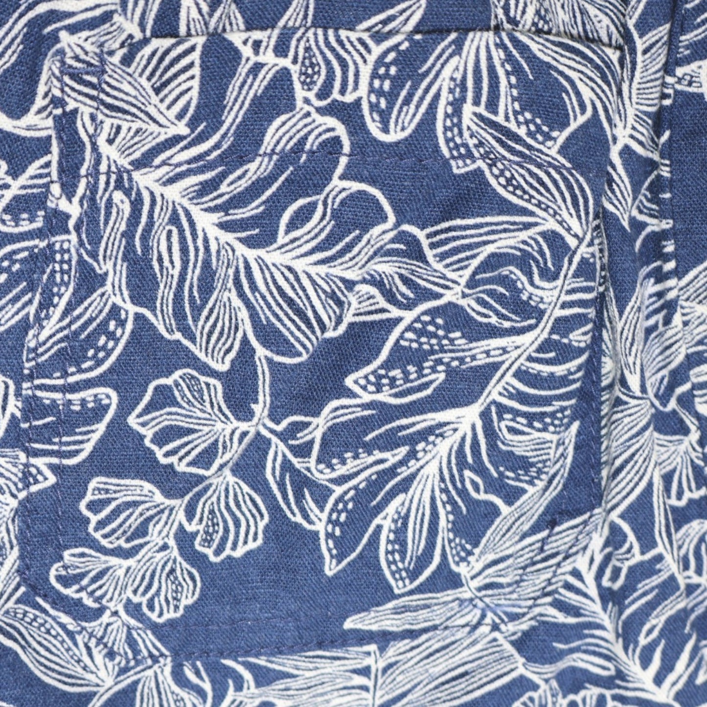 SHORTS DE LINO CON ESTAMPADO TROPICAL | BRIGGS NEW YORK | TALLA M