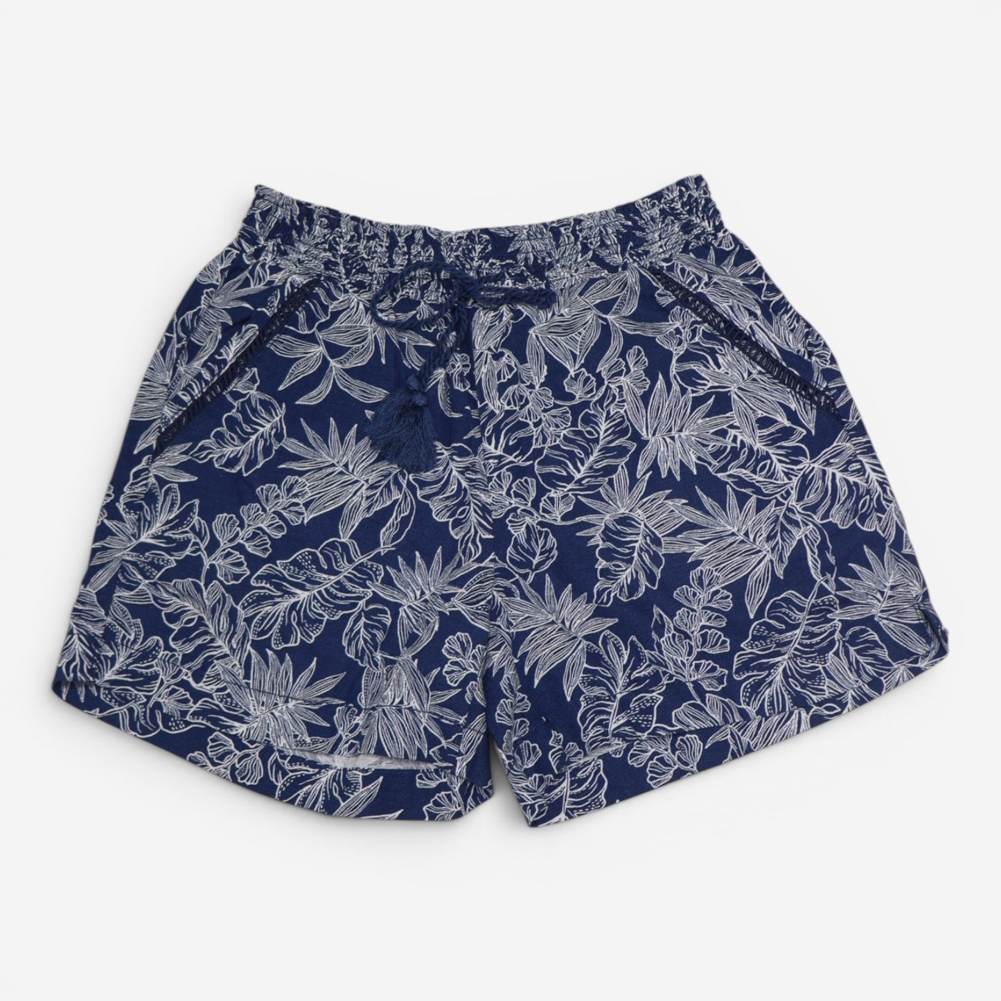SHORTS DE LINO CON ESTAMPADO TROPICAL | BRIGGS NEW YORK | TALLA M