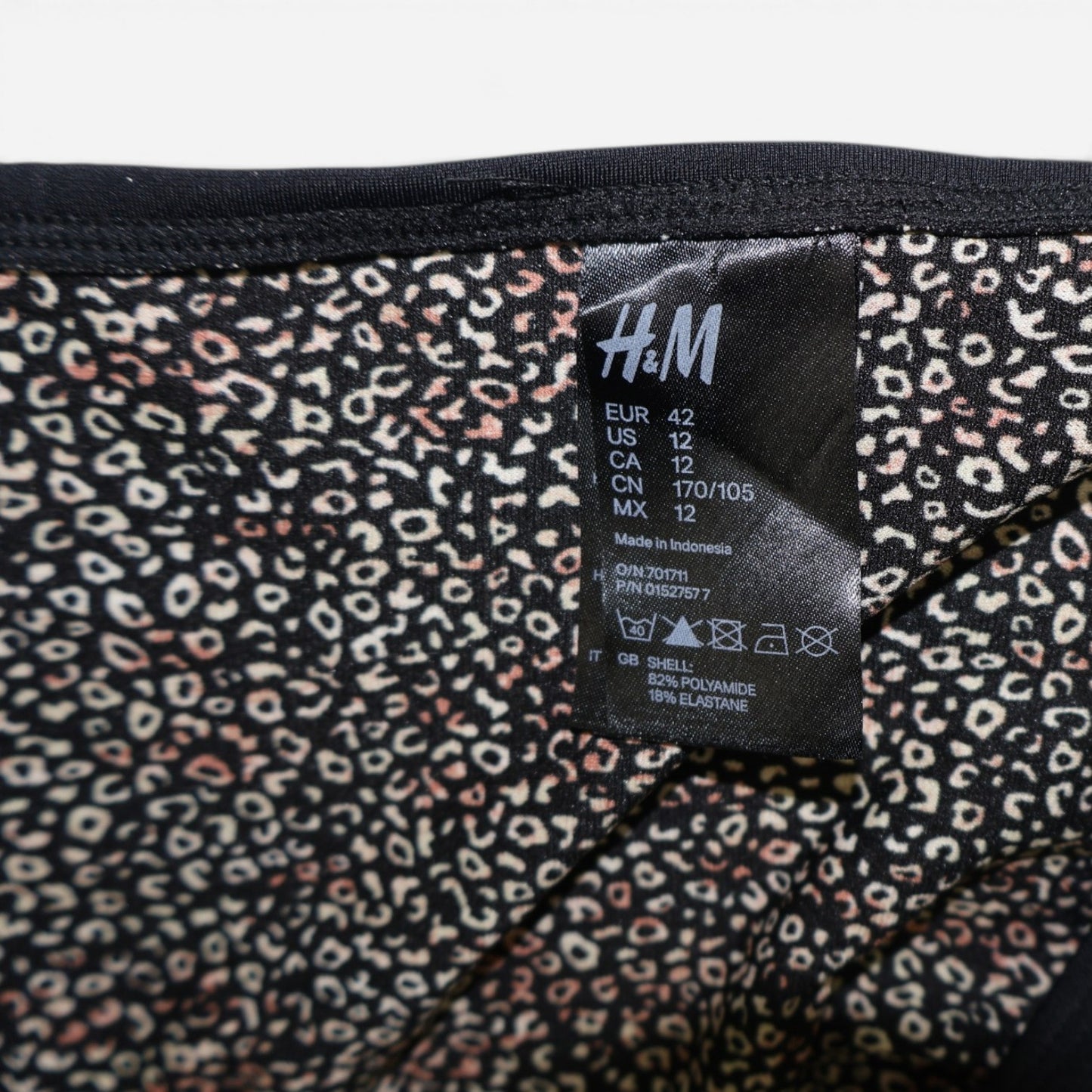 PANTY DE TRAJE DE BAÑO NEGRO CON PARA MUJER | H&M | TALLA 12 (L)