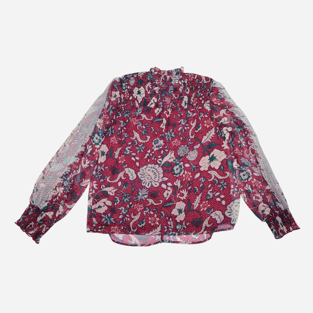 BLUSA CON ESTAMPADO FLORAL MANGA LARGA | CALLIGRAPHIE | TALLA S