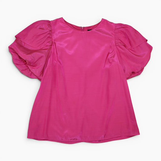 BLUSA FUCSIA CON MANGAS ABULLONADAS | ANNA GRACE | TALLA S