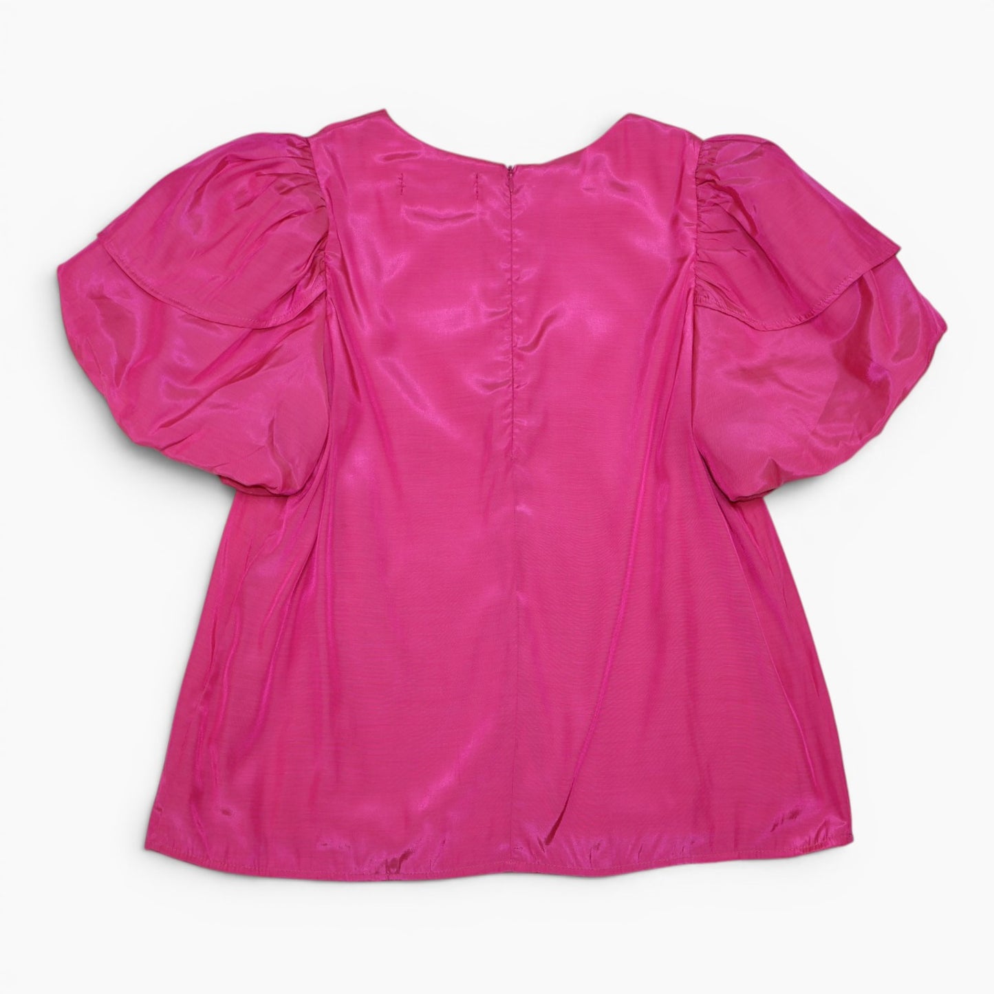 BLUSA FUCSIA CON MANGAS ABULLONADAS | ANNA GRACE | TALLA S