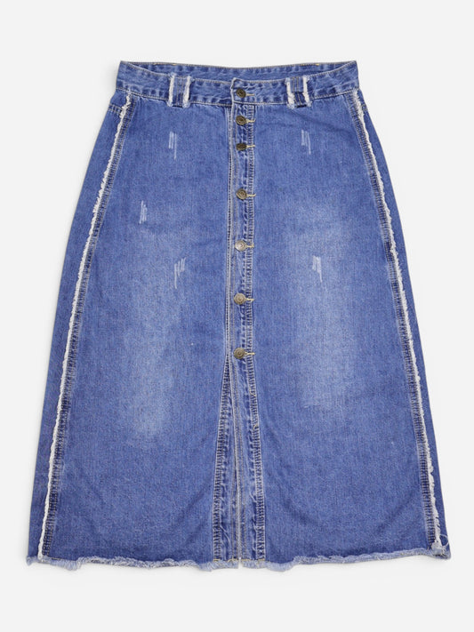 FALDA JEAN MIDI CON BOTONES FRONTALES | TALLA 29 (M)