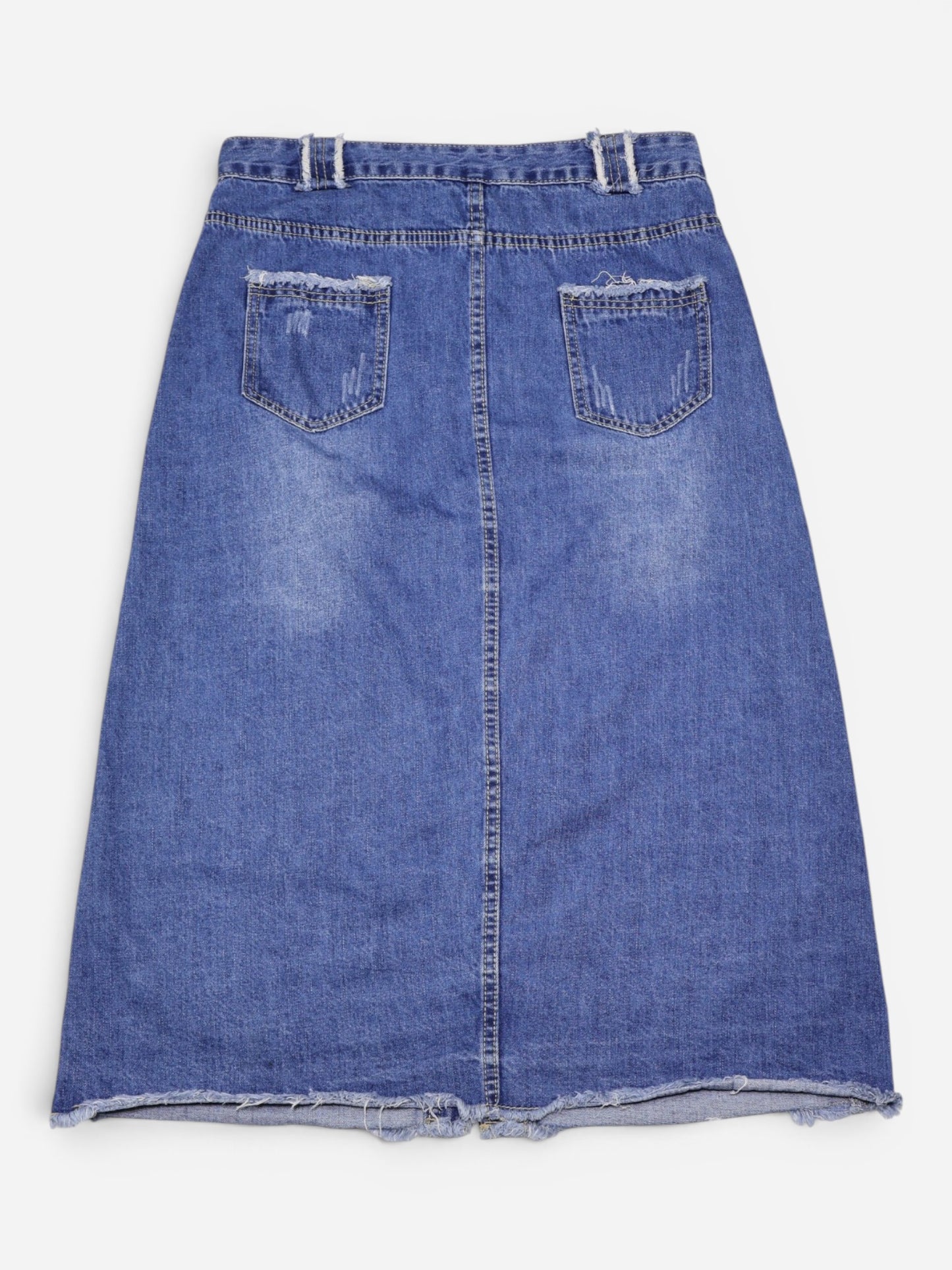 FALDA JEAN MIDI CON BOTONES FRONTALES | TALLA 29 (M)