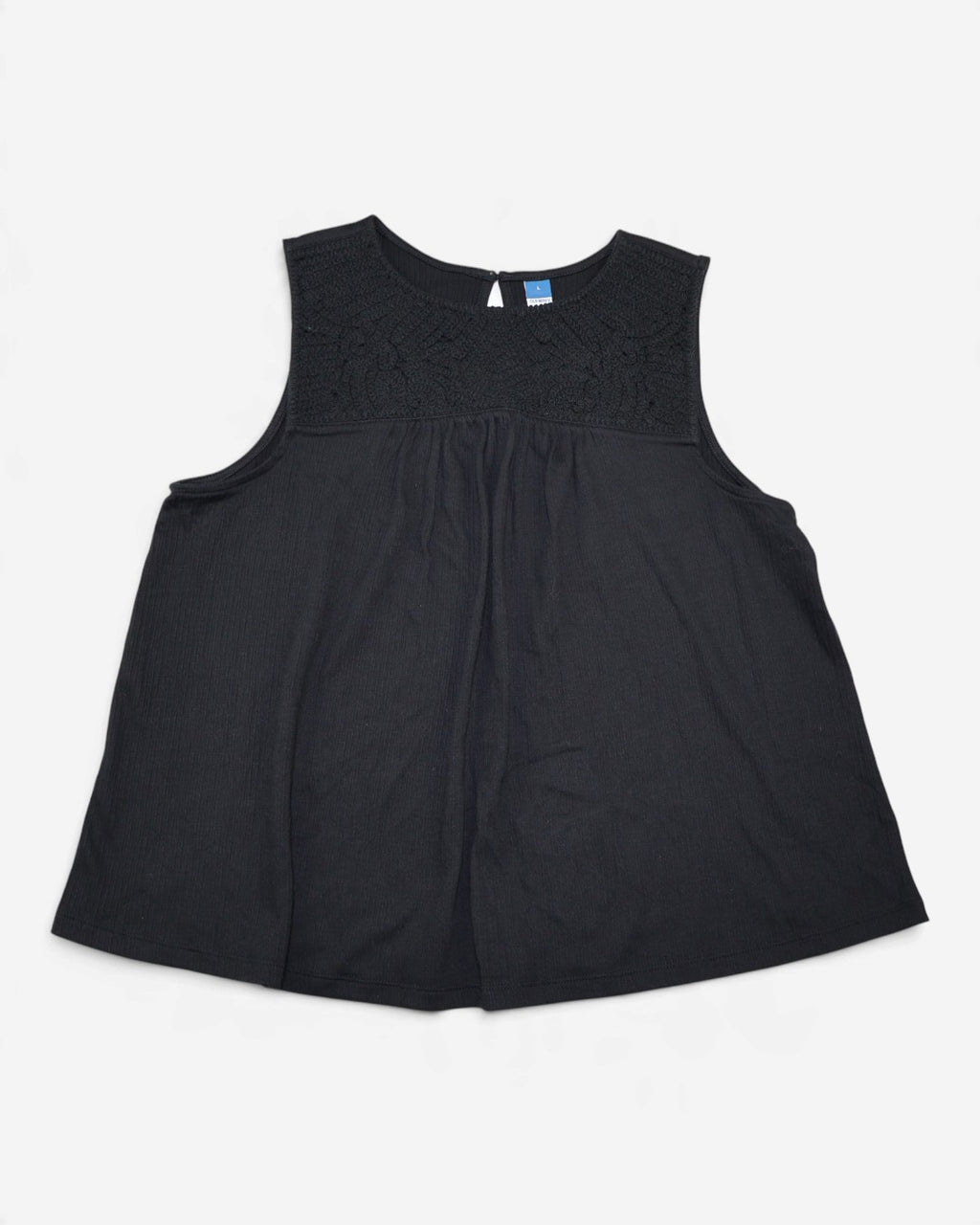NEW | BLUSA NEGRA SIN MANGAS CON BORDADO PARA MUJER | OLD NAVY | TALLA L