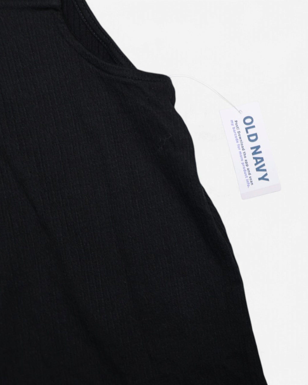NEW | BLUSA NEGRA SIN MANGAS CON BORDADO PARA MUJER | OLD NAVY | TALLA L