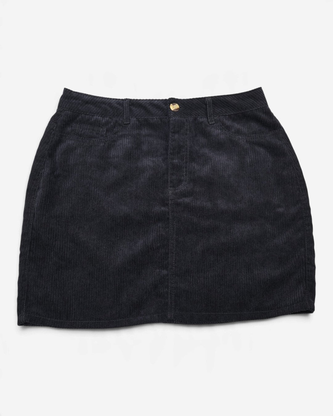 Falda de pana negra para mujer Ambiance Apparel talla M, foto 3