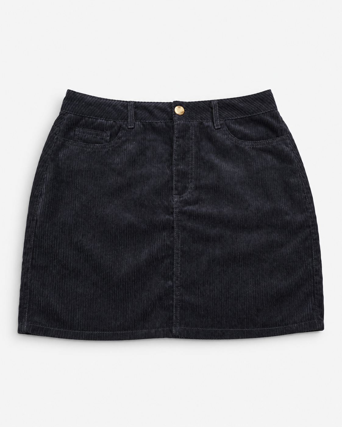 Falda de pana negra para mujer Ambiance Apparel talla M, ropa de segunda mano en República Dominicana