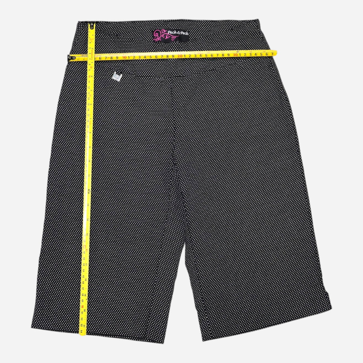 PANTALÓN CAPRI NEGRO CON PUNTITOS BLANCOS | PECK & PECK | TALLA 2 (XS)