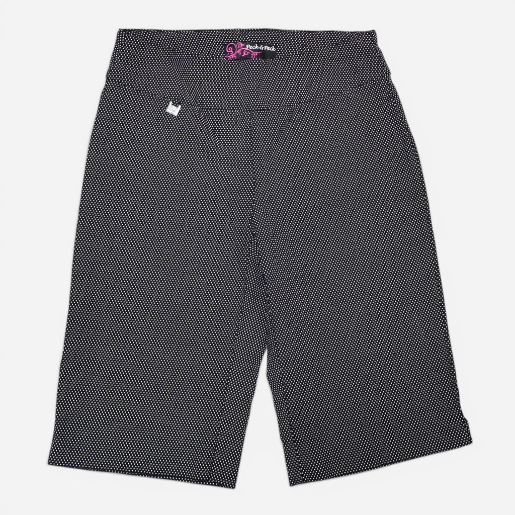 PANTALÓN CAPRI NEGRO CON PUNTITOS BLANCOS | PECK & PECK | TALLA 2 (XS)