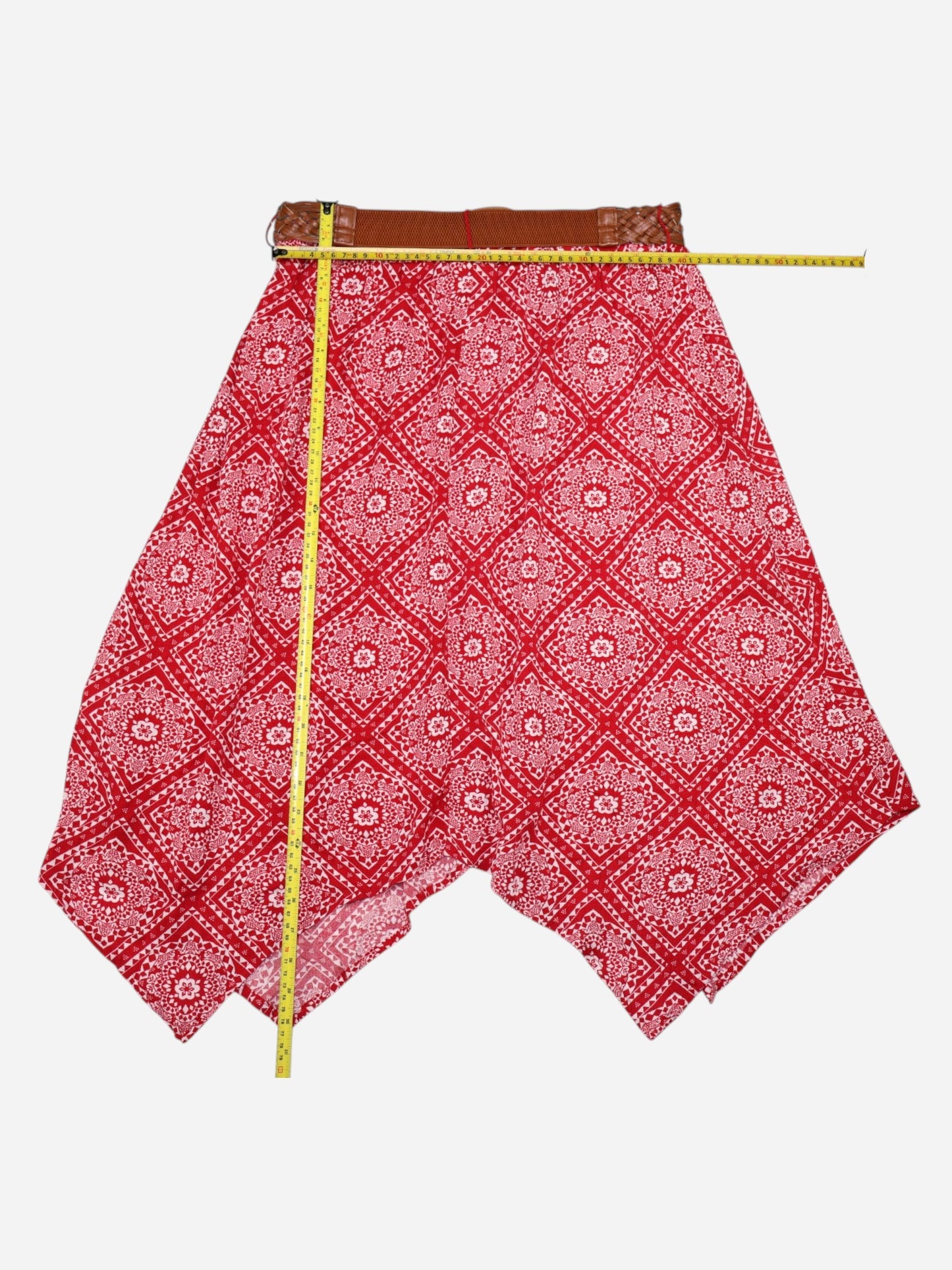 FALDA ROJA ESTAMPADA CON CORREA | FADED GLORY | TALLA L (12-14)