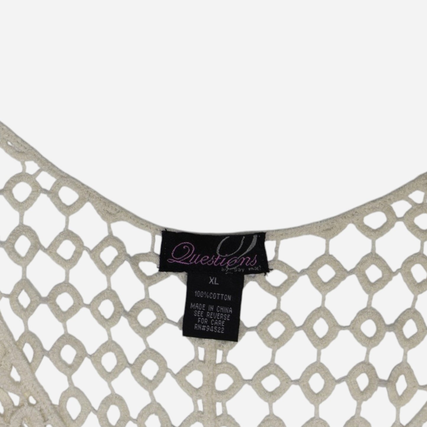 BLUSA TEJIDA TIPO COVER UP CON BOTONES | QUESTIONS | TALLA XL