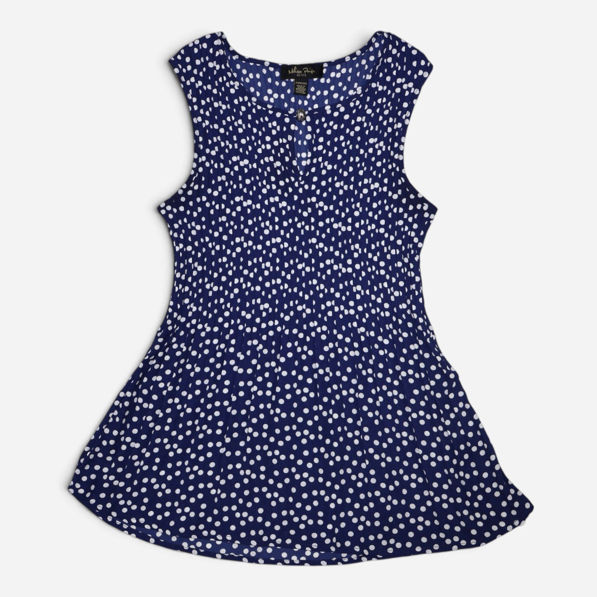 BLUSA SIN MANGAS CON ESTAMPADO DE LUNARES | MELISSA PAIGE | TALLA S PETITE