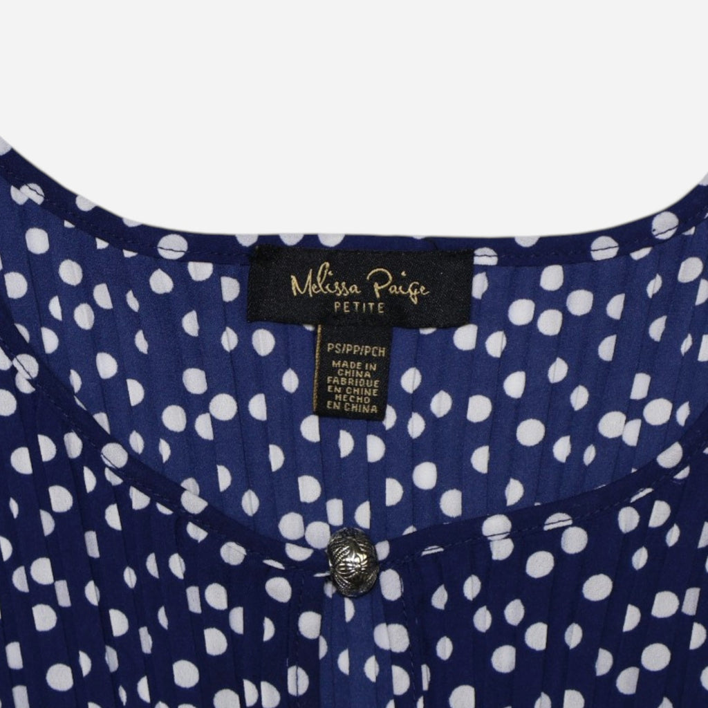 BLUSA SIN MANGAS CON ESTAMPADO DE LUNARES | MELISSA PAIGE | TALLA S PETITE