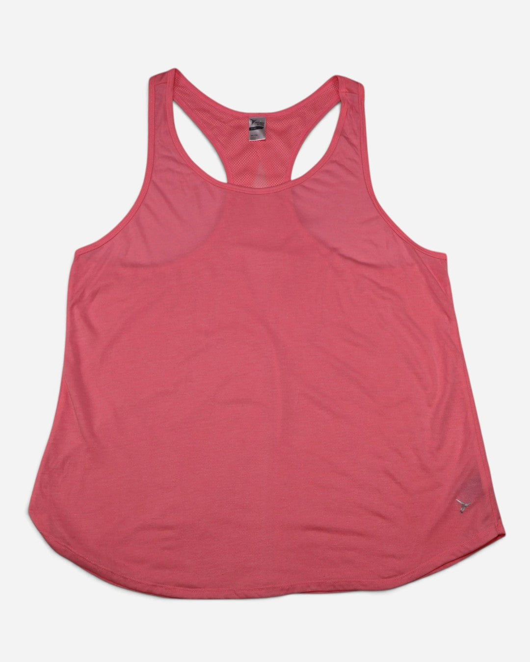 Top deportivo coral para mujer talla XXL con espalda racerback