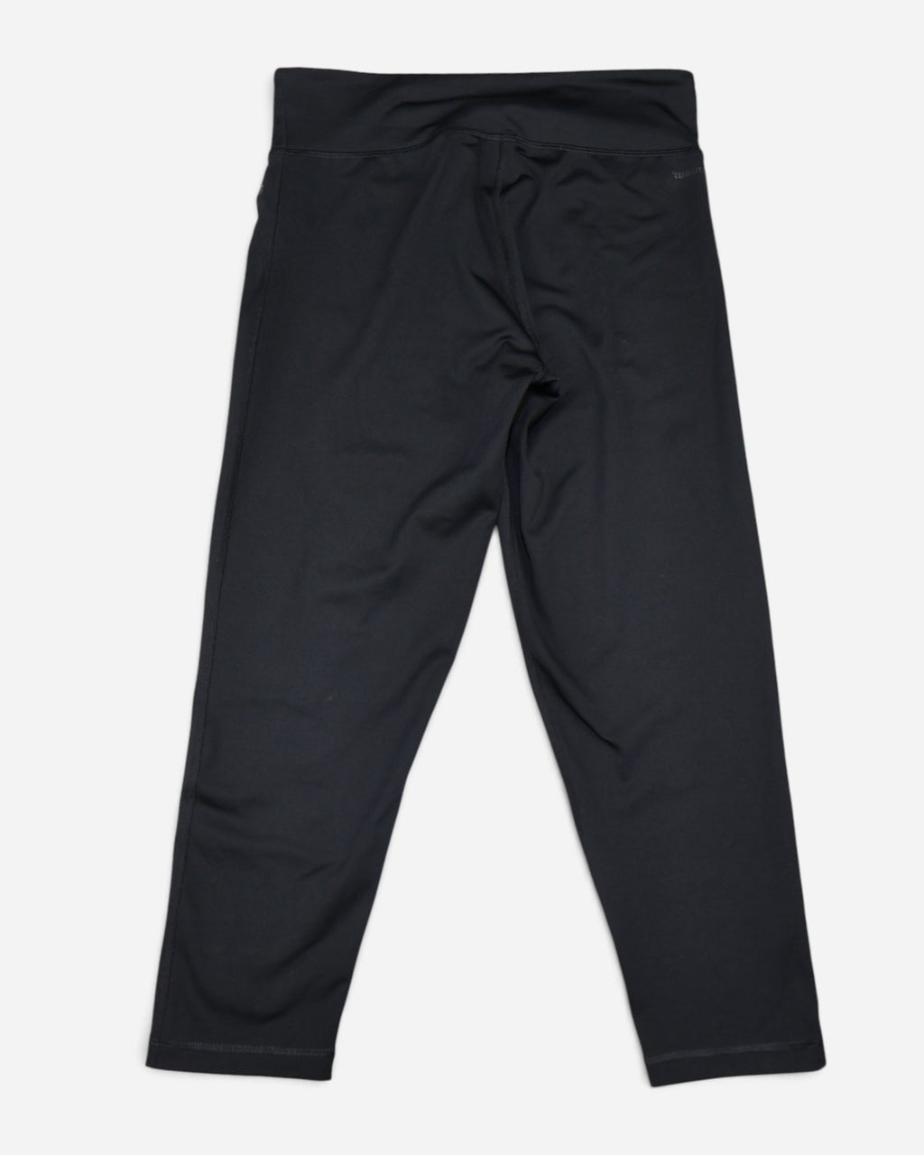 Leggings deportivos capri negros con logo blanco para mujer, marca adidas, talla M, ropa de segunda mano en República Dominicana