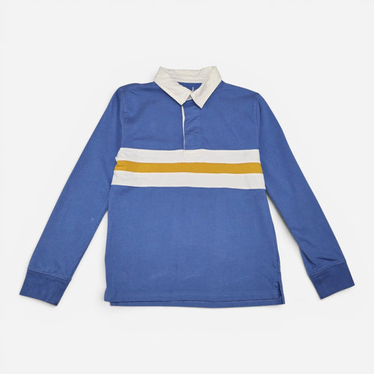POLO MANAGA LARGA AZUL PARA NIÑOS | TALLA M