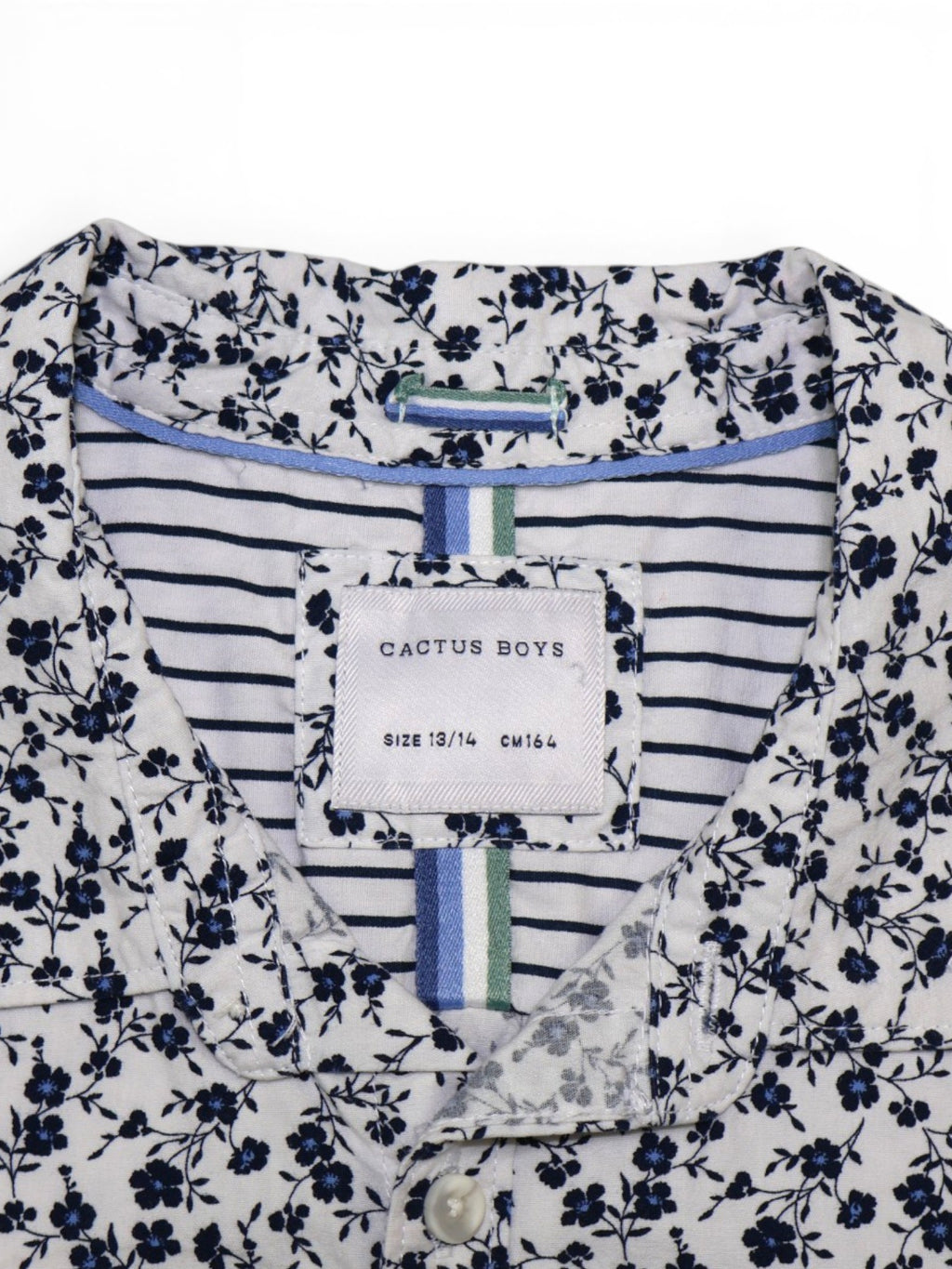 CAMISA MANGA CORTA CON ESTAMPADO FLORAL PARA NIÑOS | CACTUS BOYS | TALLA 13/14