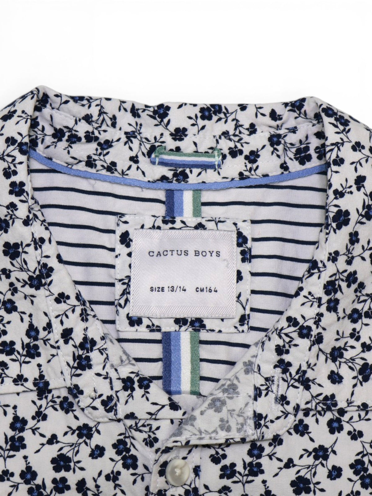 CAMISA MANGA CORTA CON ESTAMPADO FLORAL PARA NIÑOS | CACTUS BOYS | TALLA 13/14