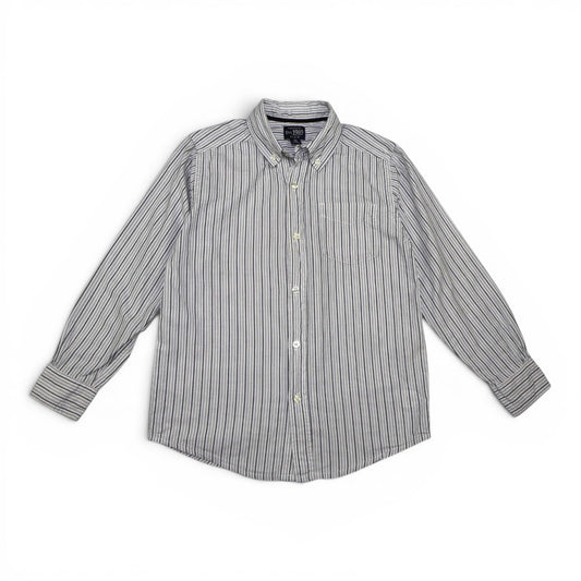 CAMISA MANGA LARGA DE RAYAS GRIS Y BLANCA | PLACE | TALLA M (7/8)
