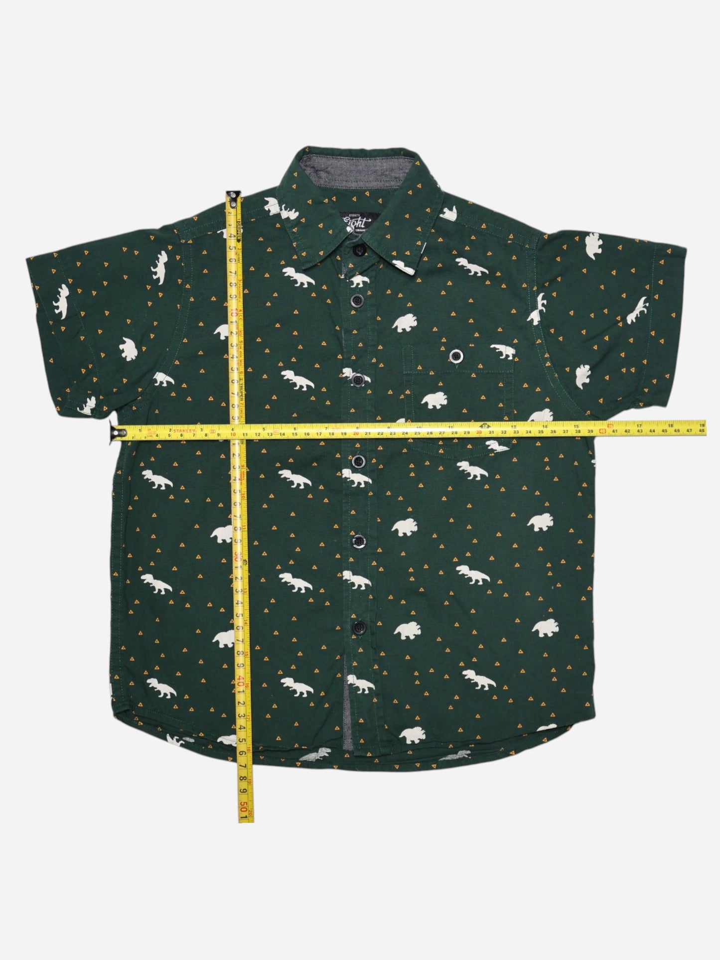 CAMISA MANGA CORTA VERDE CON DINOSAURIOS | EIGHTY EIGHT | TALLA 5/6