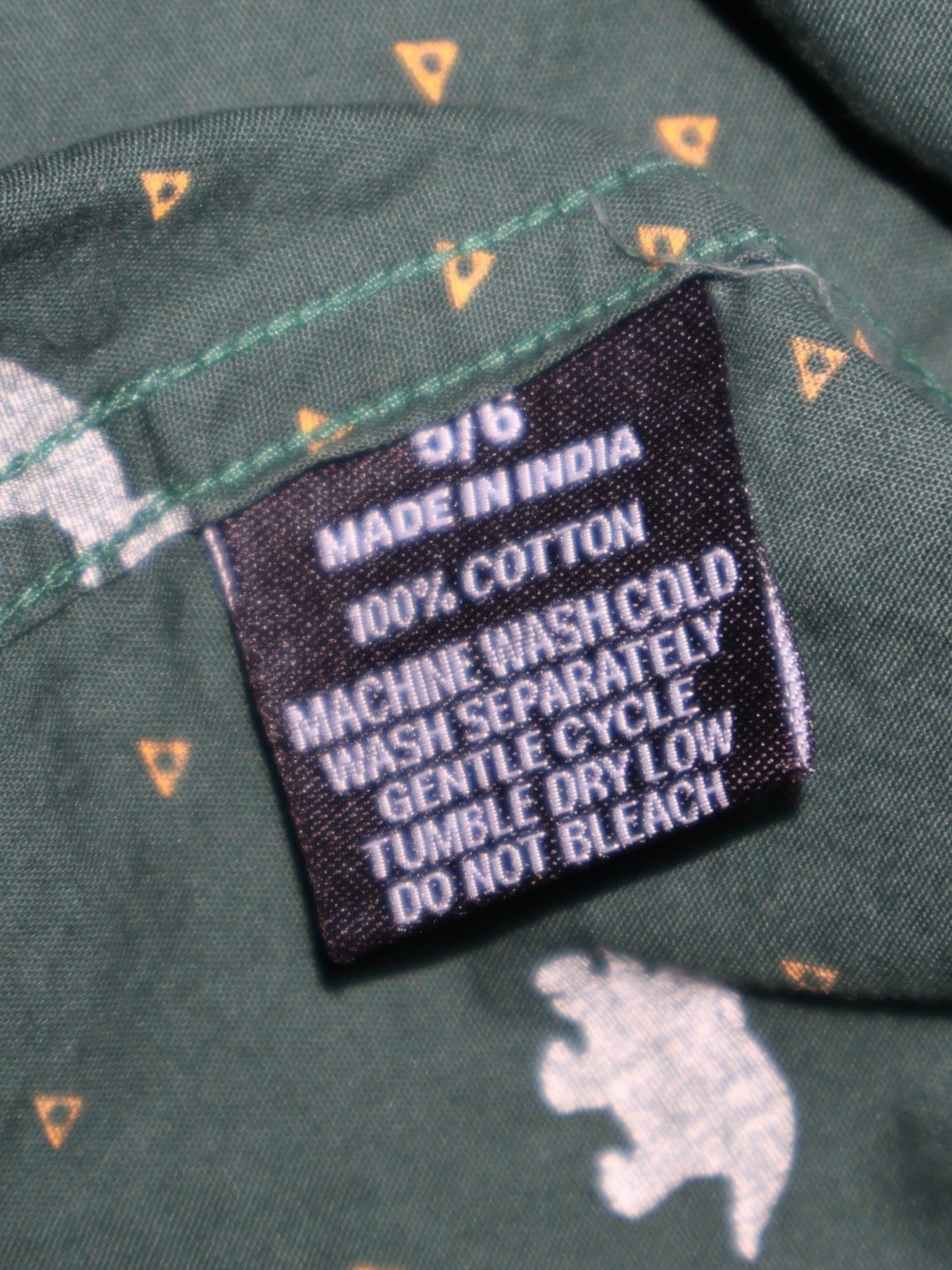 CAMISA MANGA CORTA VERDE CON DINOSAURIOS | EIGHTY EIGHT | TALLA 5/6