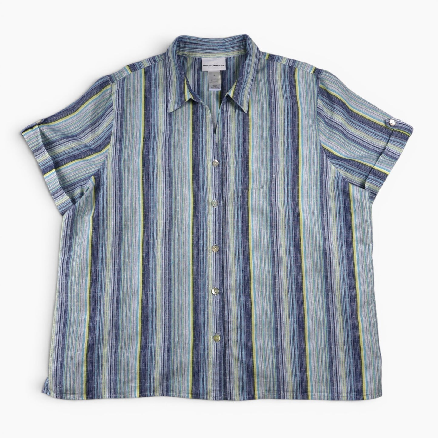 BLUSA DE RAYAS AZULES Y VERDES | ALFRED DUNNER | TALLA XL
