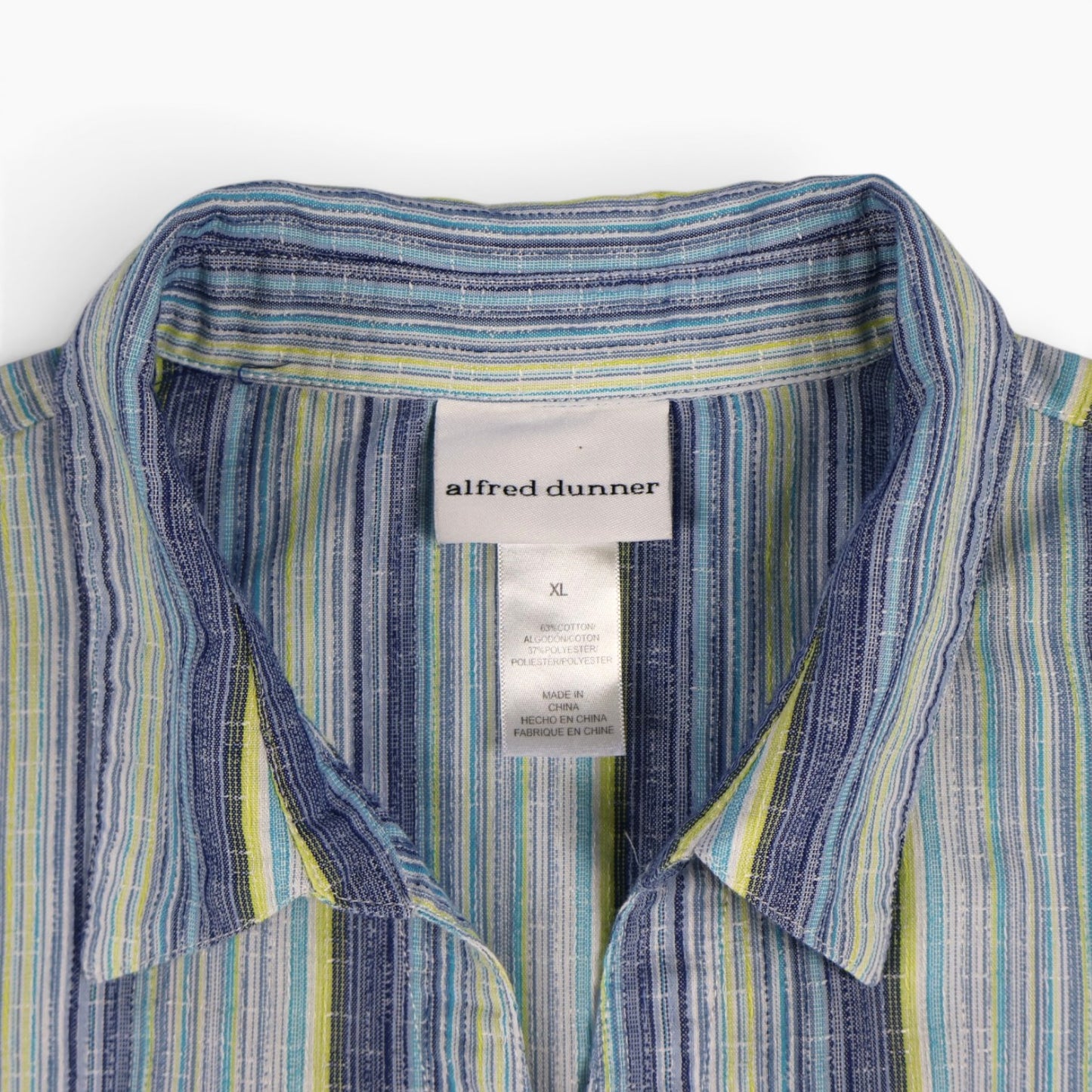 BLUSA DE RAYAS AZULES Y VERDES | ALFRED DUNNER | TALLA XL